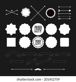 Collection vector retro vintage design - Hipster lables, badges and vector design elements