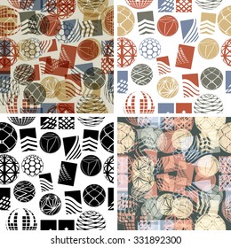Collection of Vector Seamless Patterns Texture .