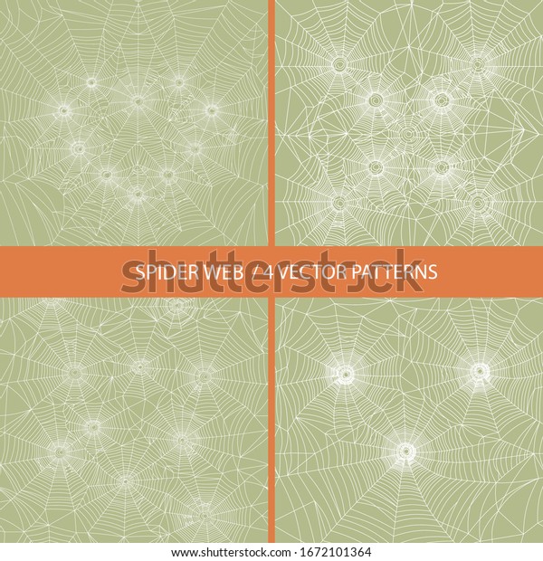 Collection Vector Seamless Texture Spider Web Stock Vector (Royalty ...