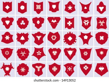 collection of vector shields