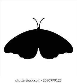 Collection of vector silhouettes of butterflies isolated on white background. Collection of Different Butterfly Poses, Perfect symbol for your web site design, logo, app, UI. Vector illustration, EPS.