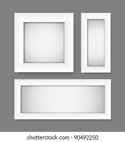Collection of Vector simple empty white frames