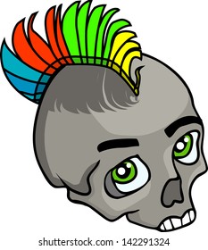 Collection of vector skulls in a suit