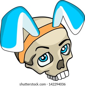 Collection of vector skulls in a suit