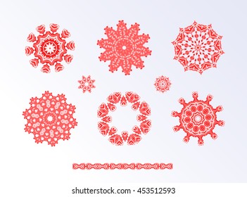 Collection of vector snowflakes