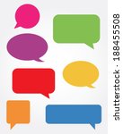 A collection of vector speech and thought communication bubbles