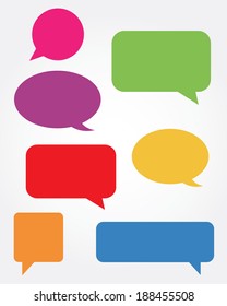 A collection of vector speech and thought communication bubbles - Shutterstock ID 188455508