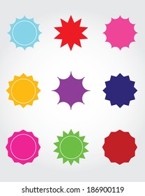 A collection of vector starbursts and attention grabbers