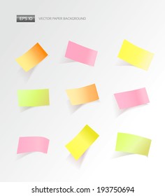 Collection of vector sticky notes.