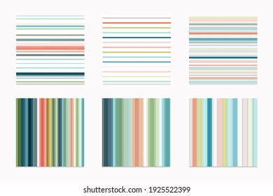 Collection of vector stripe seamless patterns for design