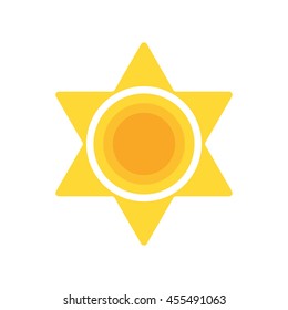 Collection of vector suns. Sunlight isolated design symbol hot nature drawing object. Sunshine weather heat sign summer yellow sunrise. Flat silhouette bright, summer style sun collection.