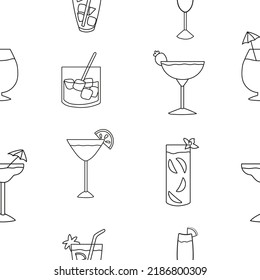 A collection of vector symbols in a fashionable flat style on a white background.A set of icons with drinks,A set of cold drinks,cocktail