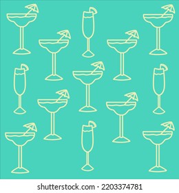 A collection of vector symbols in a fashionable flat style on a white background.A set of icons with drinks,A set of cold drinks,cocktail