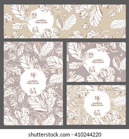 Collection vector template invitations. Sticker printable set.