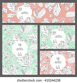 Collection vector template invitations. Sticker printable set.