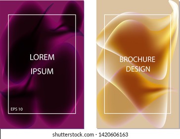Collection of vector template label, visit cards, square greeting cards and banners with Fluid shapes and Geometric design.Business set of design templates Layout, mockup design for cosmetics.
