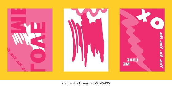 Collection of vector templates for advertising and posters. concept of tenderness and love. Modern style. EPS10