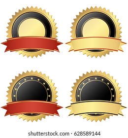 Collection Vector Templates Round Seal Qualities Stock Vector (Royalty ...