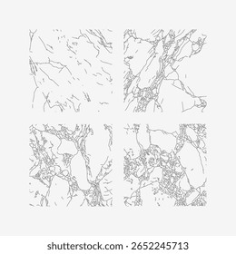 Coleção de texturas vetoriais imitando superfícies de pedra. Projetado em um estilo minimalista, adequado para web design, cartazes, embalagens e modelos de marca