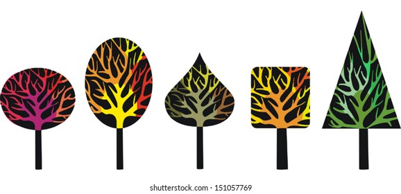 Collection of vector trees