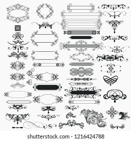 Collection of vector  vintage design elements