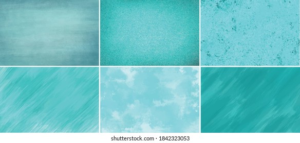 
Collection of vectorized turquoise vintage textures