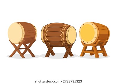 Coleção de vetores de Bedug, tambor, instrumento musical, Islâmico