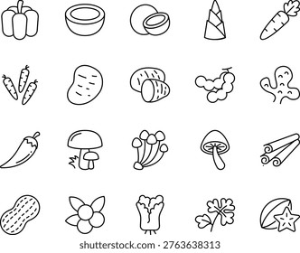 A collection of vegetable illustrations