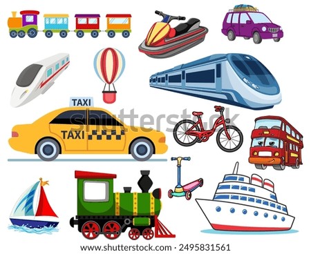 Collection of vehicle vector illustration