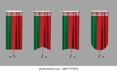 Collection of Vertical Banners Featuring the BELARUS Flag
