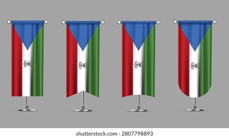 Collection of Vertical Banners Featuring the EQUATORIAL GUINEA Flag