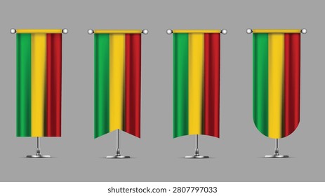 Collection of Vertical Banners Featuring the MALI Flag