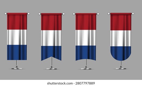 Collection of Vertical Banners Featuring the NETHERLANDS Flag