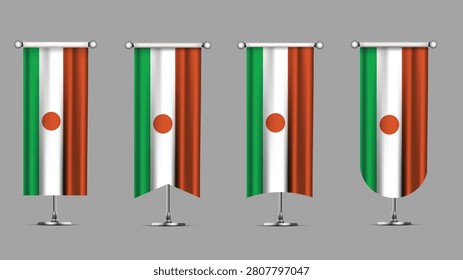 Collection of Vertical Banners Featuring the NIGER Flag