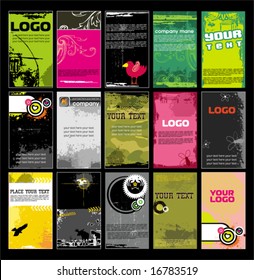 Collection vertical business cards templates 11 .