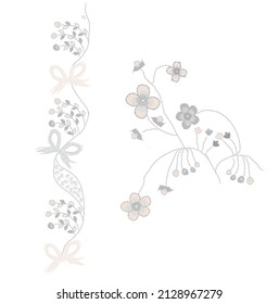Collection of vertical seamless borders for design. Black lace silhouette isolated on white background. Suitable for laser cutting. Vector illustration.