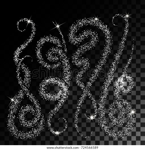 Collection Vertical Silver Glitter Wave.
Vector illustration