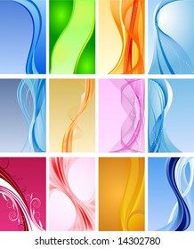 Collection vertical vector business cards templates