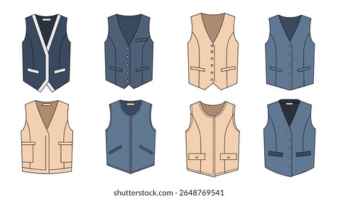 Collection of vests offering diverse styles and designs for men's fashion choices