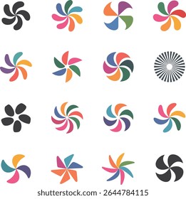 Collection of Vibrant, Abstract Logo Designs