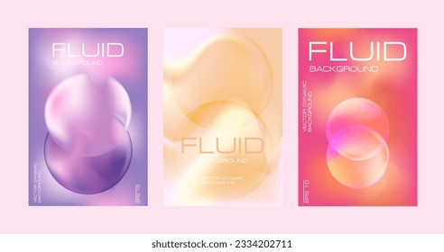 Collection of vibrant poster layouts featuring abstract circles in captivating shades of purple, beige, and pink. Perfect for enhancing the aesthetics of your posters, flyers, brochures