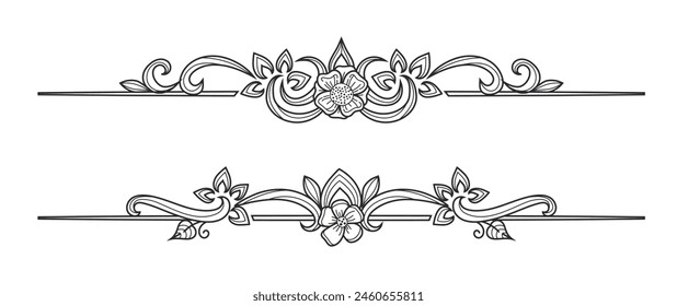 Collection of victorian hand drawn ornaments