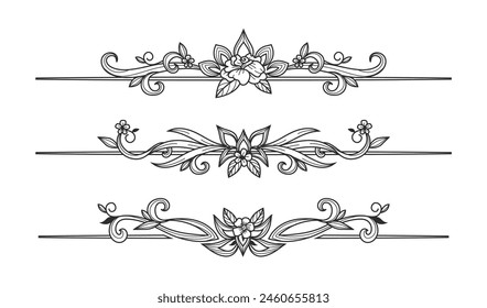 Collection of victorian hand drawn ornaments