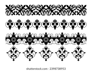 Collection of victorian ornamental brushes