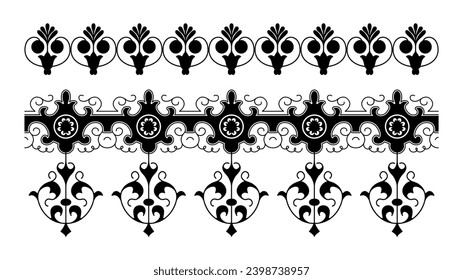 Collection of victorian ornamental brushes