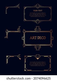 collection of vintage art-deco frames