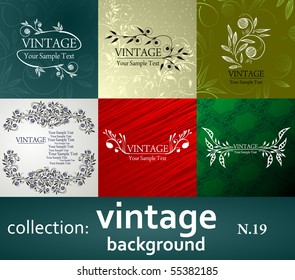 collection vintage background