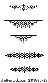 Collection of vintage borders set