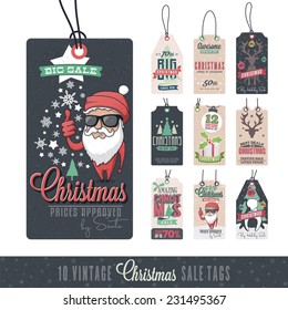 Collection of Vintage Christmas Sales Related Hang Tags