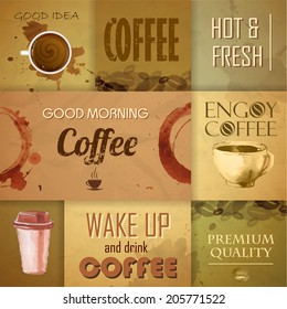 Collection of vintage Coffee Design Elements